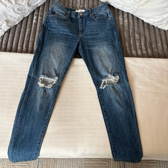 KanCan Distressed Blue Skinny Jeans 13/30 Great Condition - Picture 2 of 9